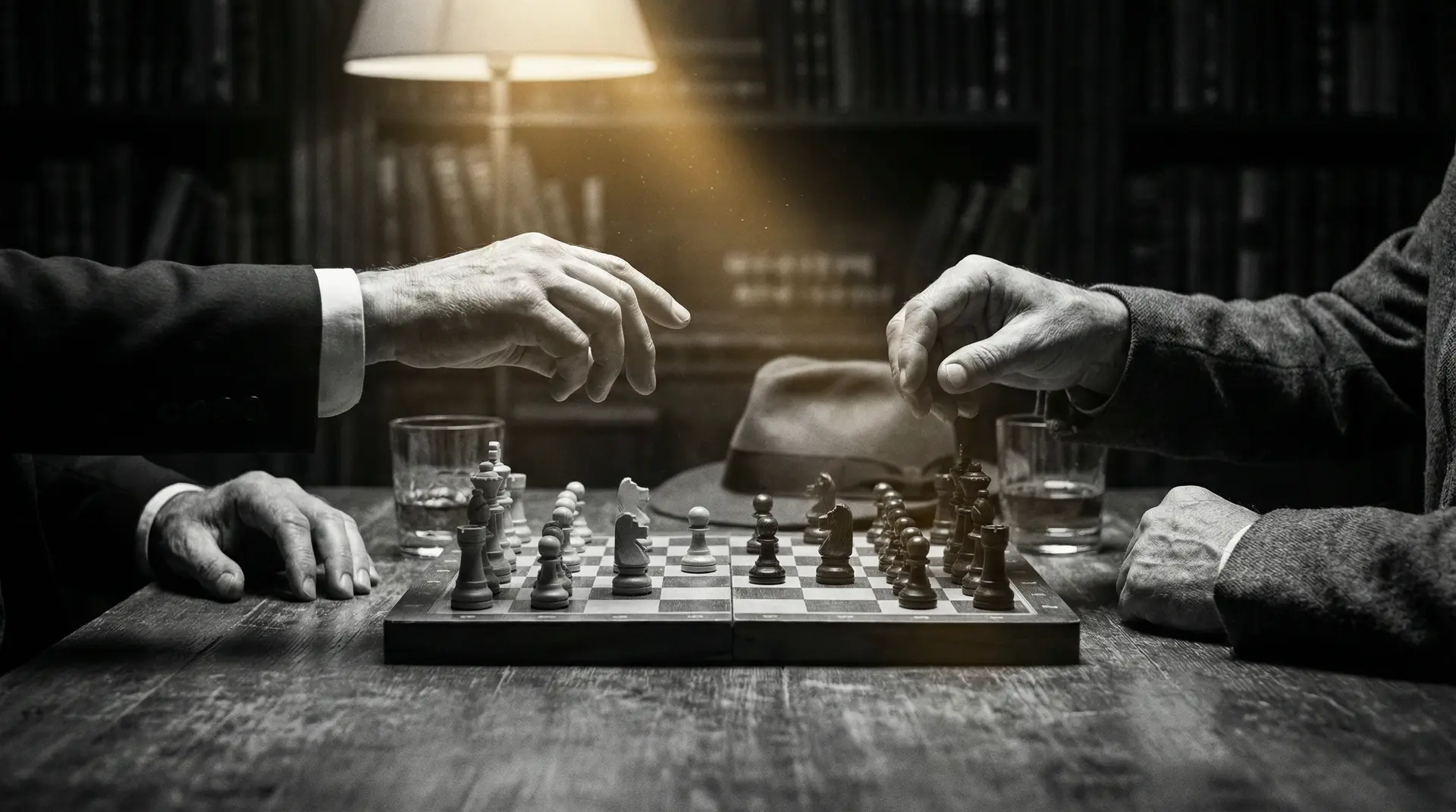在线看片 艺术探索系列 - 非线性叙事，棋盘上的对弈象征命运的交错